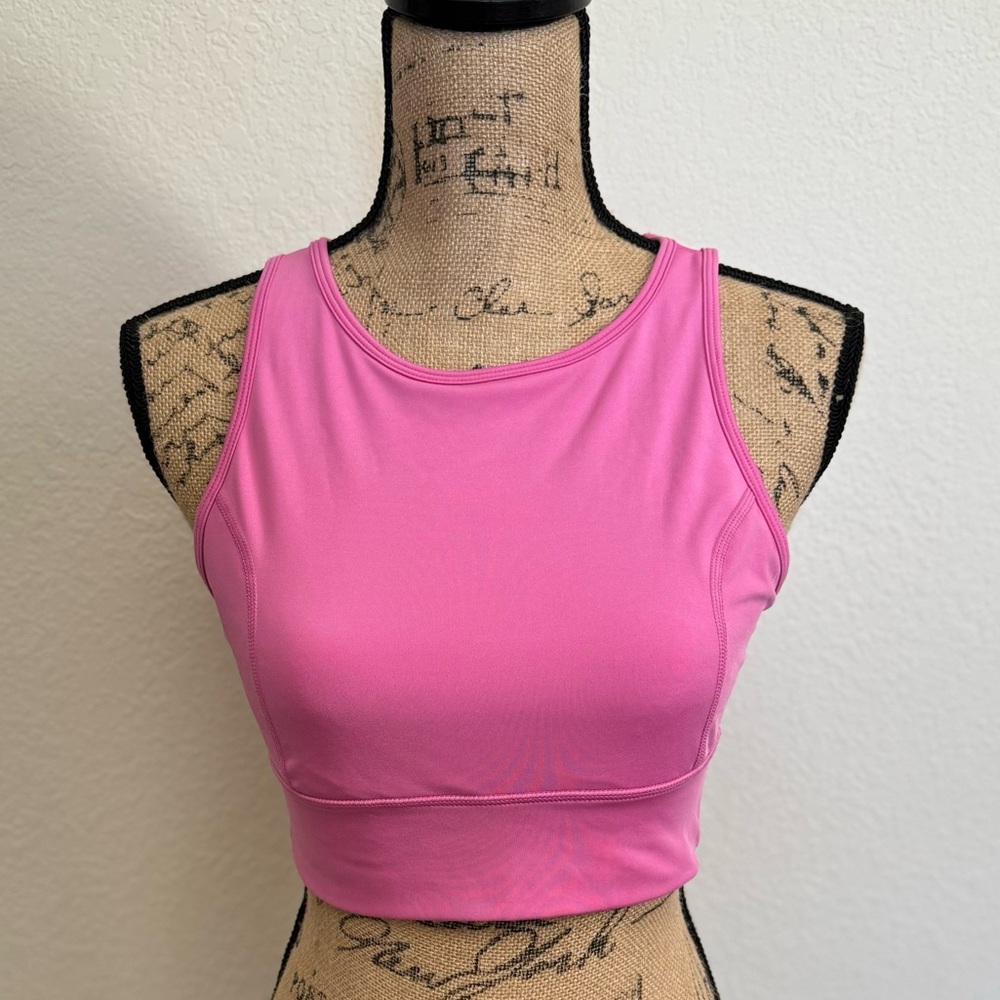 NWOT- Nanette Lepore Pink Crop Top Athleisure Size Medium M